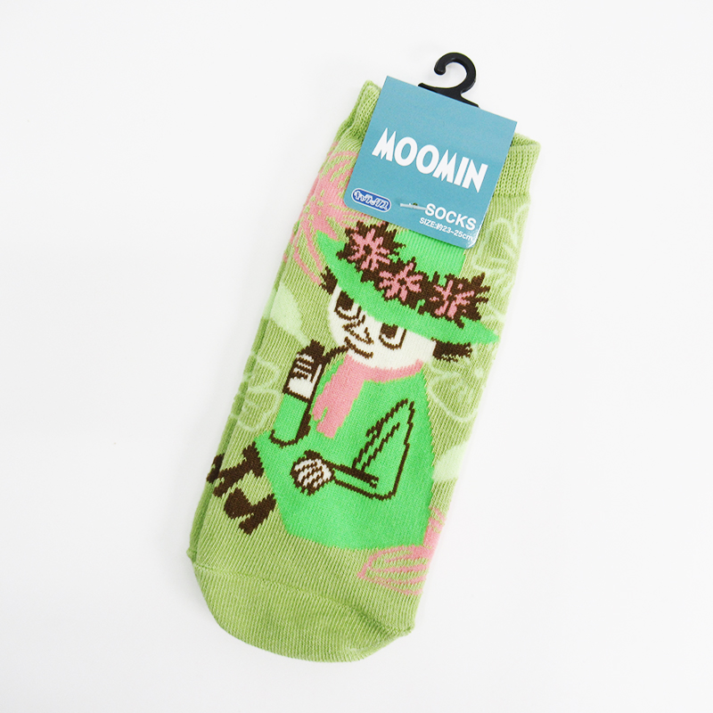 MOOMIN キャラックス 靴下/スナフキン花GR